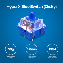 KEYBOARD ALLOY ORIGINS PBT HX / BLUE 639N4AA ABA HYPERX