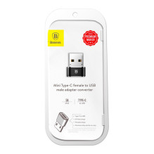 Adapteris Baseus Type-C to USB-A juodas CAAOTG-01 Adapteris Baseus Type-C to USB-A juodas CAAOTG-01
