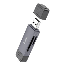 Memory card reader Hoco HB45 USB-C / USB-A 2-in-1 USB3.0 gray Memory card reader Hoco HB45 USB-C / USB-A 2-in-1 USB3.0 gray