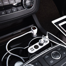 Car charger-hub Hoco Z13 with 2 USB ports and three connectors Car charger-hub Hoco Z13 with 2 USB ports and three connectors