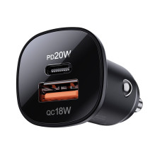 Car charger Acefast B1 Mini 38W USB-C+USB-A black Car charger Acefast B1 Mini 38W USB-C+USB-A black