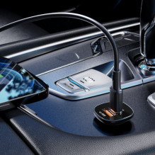 Car charger Acefast B1 Mini 38W USB-C+USB-A black Car charger Acefast B1 Mini 38W USB-C+USB-A black