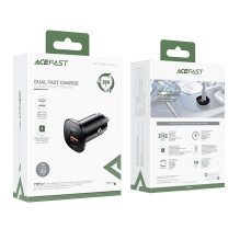 Car charger Acefast B1 Mini 38W USB-C+USB-A black Car charger Acefast B1 Mini 38W USB-C+USB-A black