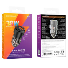 Car charger Borofone BZ20 PD20W+QC3.0 38W black Car charger Borofone BZ20 PD20W+QC3.0 38W black