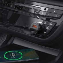 Car charger Acefast B12 60W USB-C / USB-A black