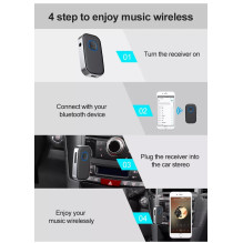 AUX Bluetooth hands-free receiver Reach BR-1 black AUX Bluetooth hands-free receiver Reach BR-1 black