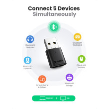 Bluetooth adapter Ugreen CM390 Bluetooth 5.0 black Bluetooth adapter Ugreen CM390 Bluetooth 5.0 black