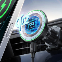 Car charger holder Joyroom JR-ZS412 Qi2 MagSafe 15W black Car charger holder Joyroom JR-ZS412 Qi2 MagSafe 15W black