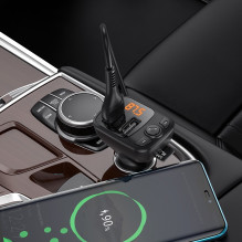 Borofone BC41 Bluetooth MP3 player / FM radio modulator (hands-free, microSD, QC3.0 USB-A, USB-A 5V / 1A)