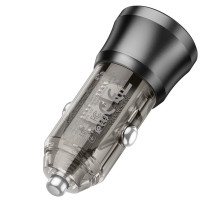 Automobilinis įkroviklis Borofone BZ25 38W USB-C / USB-A juodas Automobilinis įkroviklis Borofone BZ25 38W USB-C / USB-A juodas