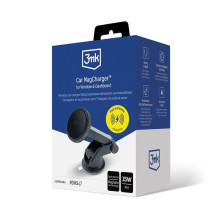 Automobilinis laikiklis-įkroviklis 3mk Car MagCharger 15W (windshield / dashboard) juodas