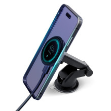 Automobilinis laikiklis-įkroviklis 3mk Car MagCharger 15W (windshield / dashboard) juodas