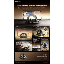 Automobilinis telefono laikiklis Remax RM-C43 (dashboard) juodas Automobilinis telefono laikiklis Remax RM-C43 (dashboard) juodas