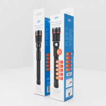 PNI Adventure F450 aluminum flashlight with focus and BOOST function, 20 W led, 1500 lm up to 450 m, power bank with USB