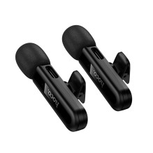 Wireless microphone set Hoco L20A USB-C / Lightning black