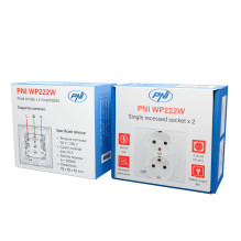 PNI WP222W simple x2 built-in socket with white glass frame PNI WP222W simple x2 built-in socket with white glass frame
