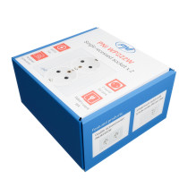 PNI WP222W simple x2 built-in socket with white glass frame PNI WP222W simple x2 built-in socket with white glass frame