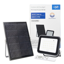 PNI GreenHouse WS100 100W LED reflektorius su saulės baterija, 10000mAh baterija, nuotolinio valdymo pultu, reguliuojamu PNI GreenHouse WS100 100W LED reflektorius su saulės baterija, 10000mAh baterija, nuotolinio valdymo pultu, reguliuojamu