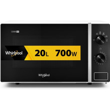 „Whirlpool Cook20 MWP 101 W“ balta mikrobangų krosnelė su solo funkcija, stalviršinė, 20 l, 700 W
