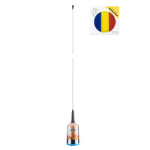 CB PNI TRUCKER 9000 PL antenos komplektas su LED, 140 cm ilgis, 26–28 MHz, 1000 W, su lipnia vėliavėle