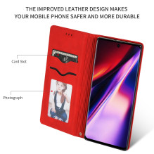 Dėklas Business Style Xiaomi Redmi Note 12 Pro 4G raudonas