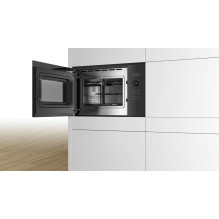 „Bosch Serie 6 BEL554MB0“ mikrobangų krosnelė, įmontuojama, kombinuota, 25 l, 900 W, juoda, nerūdijantis plienas
