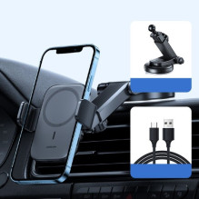Automobilinis laikiklis Joyroom 'JR-ZS295' juodas (15W / Magsafe Compatible) (magnetinis / lipinamas)