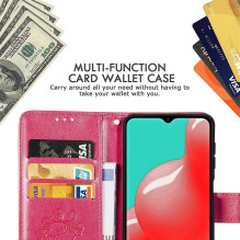 Case Flower Book Samsung A356 A35 5G pink-red