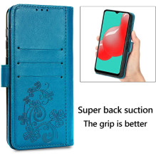 Dėklas Flower Book Samsung A155 A15 4G / A156 A15 5G mėlynas