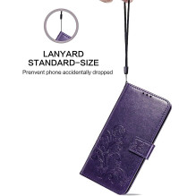 Flower Book Case Samsung A155 A15 4G / A156 A15 5G Purple