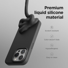 Dėklas Mag Silicone Case Apple iPhone 16 Plus tamsiai violetinis