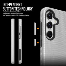 Dėklas Perfectionists Triangle Case Samsung A266 A26 5G sidabrinis
