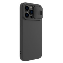 Dėklas Nillkin CamShield Silky Silicone Apple iPhone 15 Plus juodas