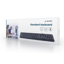 KLAVIATŪRA STANDARTINĖ USB RUS / BLACK KB-U-103-RU GEMBIRD
