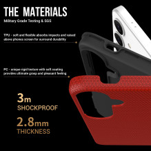 Dėklas Perfectionists Triangle Case Samsung G991 S21 5G raudonas
