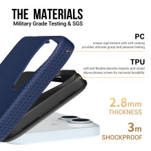 Perfectionists Triangle Mag Case Apple iPhone 16 dark blue