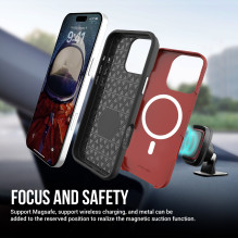 Dėklas Perfectionists Triangle Mag Case Apple iPhone 17 Pro Max raudonas