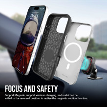 Dėklas Perfectionists Triangle Mag Case Apple iPhone 17 sidabrinis