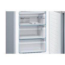 Bosch Serie 4 KGN39VIEB šaldytuvas-šaldiklis, laisvai pastatomas, 368 LE, nerūdijančio plieno