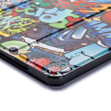 Dėklas Reach Smart Leather Samsung X200 / X205 Tab A8 10.5 2021 graffiti