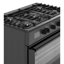 Ravanson KWGE-K90 Cheff Modern Black dujinė ir elektrinė viryklė (juoda)