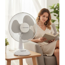 Esperanza EHF003WE, 12'' desk fan, White and Gray