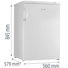 Gorenje F492PW šaldiklis Šaldiklis su vertikaliu pastatomis, laisvai pastatomi, 82 LF, balta