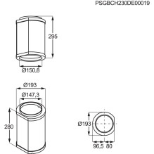 „Electrolux M8CKSL28“ gartraukio prailginimo vamzdis „Electrolux M8CKSL28“ gartraukio prailginimo vamzdis