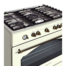 Ravanson Retro KWGE-90ARC dujinė ir elektrinė viryklė (kreminė)