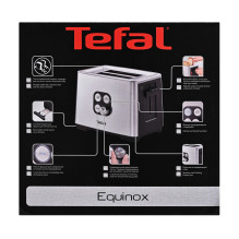 Tefal Equinox TT420D 7 2 griežinėliai Juoda, Nerūdijančiojo plieno