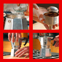 Bialetti Moka Express Moka puodas 0,06 l, aliuminis, juodas