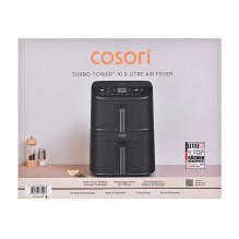 Cosori CAF-DC121 dviguba 10,8 l autonominė karšto oro gruzdintuvė, juoda