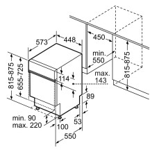 Bosch Serie 4 SPI4HMS49E indaplovė, pusiau įmontuojama, 10 vietų, E