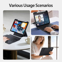 Dėklas su klaviatūra Dux Ducis DK Apple iPad 10.9 2022 / iPad 11 2025 juodas
